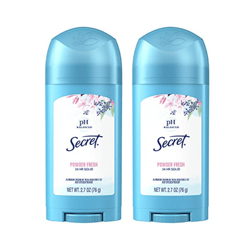 Secret Wide Solid Antiperspirant Deodorant Powder Fresh 2.7oz - Pack of 2