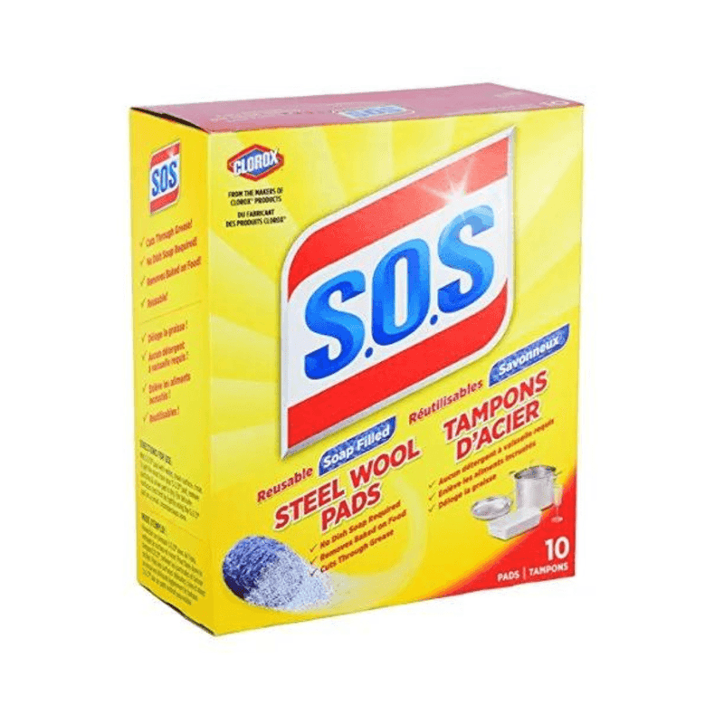 S.O.S Steel Wool Soap Pads 10 Count