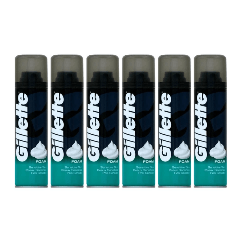 Gillette Shave Foam Sensitive 200ml - Pack of 6
