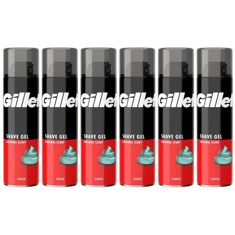 Gillette Shave Gel Original 200ml - Pack of 6