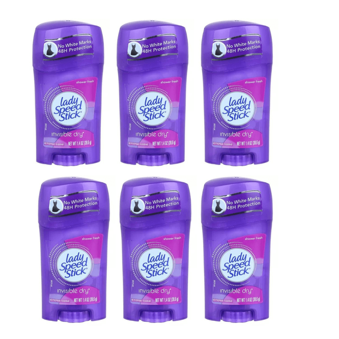 Lady Speed Lady Speed Stick Deodorant 1.4 Ounce Shower Fresh - Pack of 6