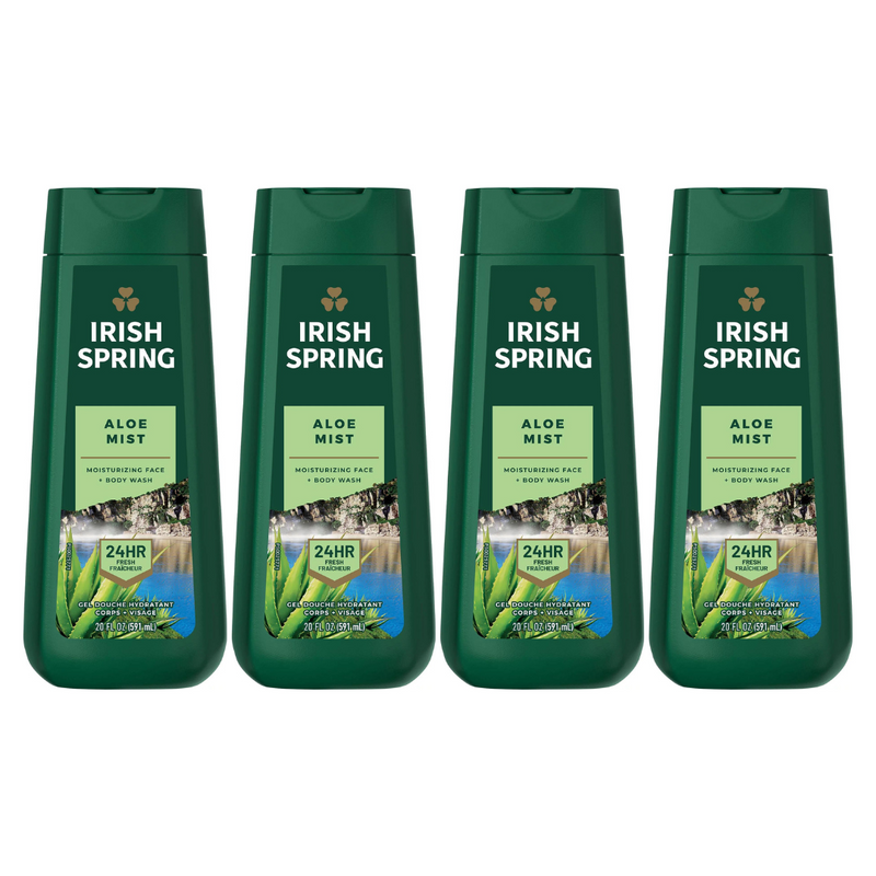 Irish Spring Body Wash Aloe Mist 20oz - Pack of 4