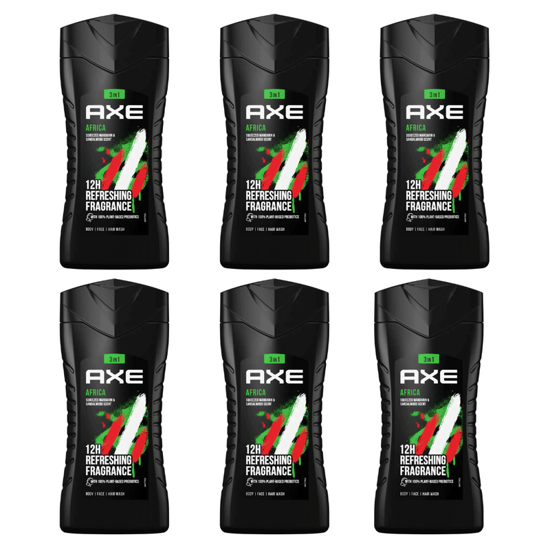 AXE XL Body Wash Africa 13.5oz/400ml - Pack of 6