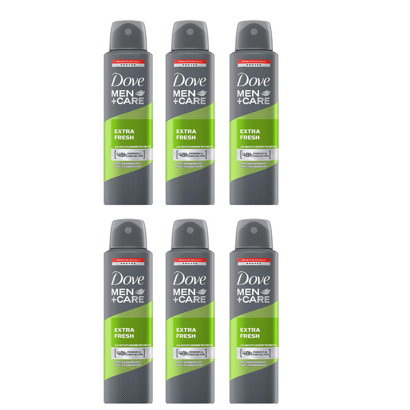 Dove Men+Care Deodorant Extra Fresh Spray 250ml - Pack of 6