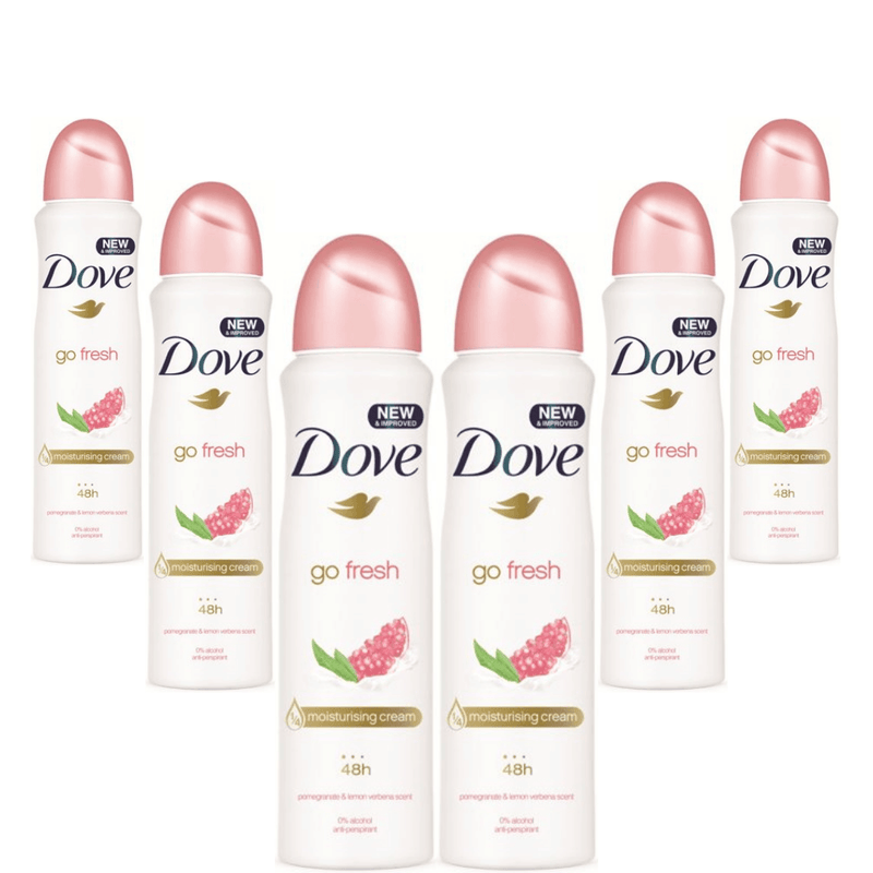 Dove Spray Go Fresh Deodorant Pomegranate & Lemon 150ml - Pack of 6