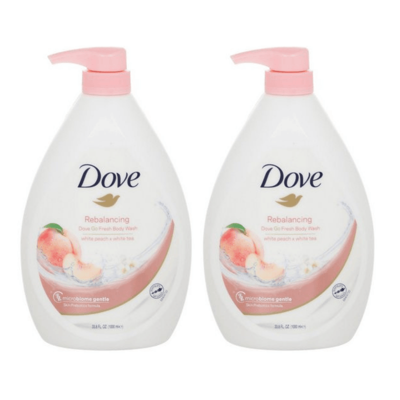 Dove Go Fresh Rebalancing Body Wash White Peach X White Tea 33.8oz/1LT - Pack of 2