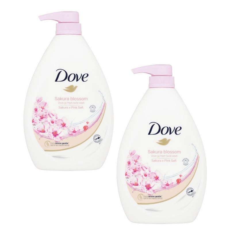 Dove Body Wash Sakura Blossom X Pink Salt 33.8oz/1LT - Pack of 2