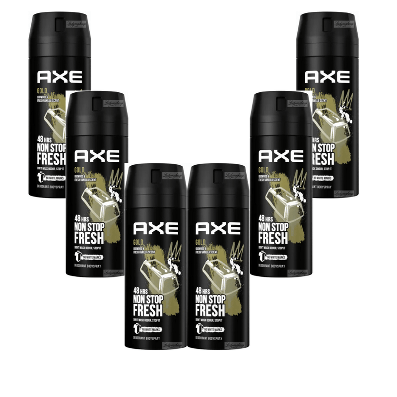 Axe Body Spray Gold 150ml Pack of 6