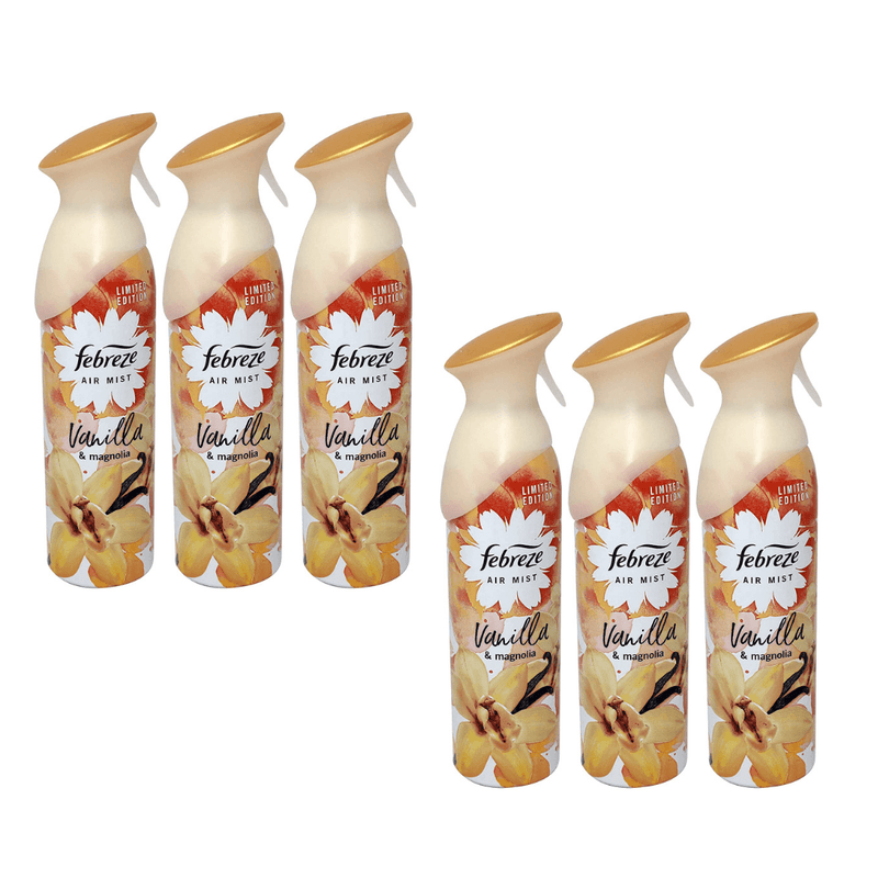 Febreze Air Mist Air Freshener  Vanilla & Mongolia Scent 300ml - Pack of 6