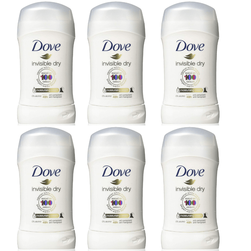 Dove Invisible Dry Stick Anti-Perspirant Deodorant 40ml - Pack of 6