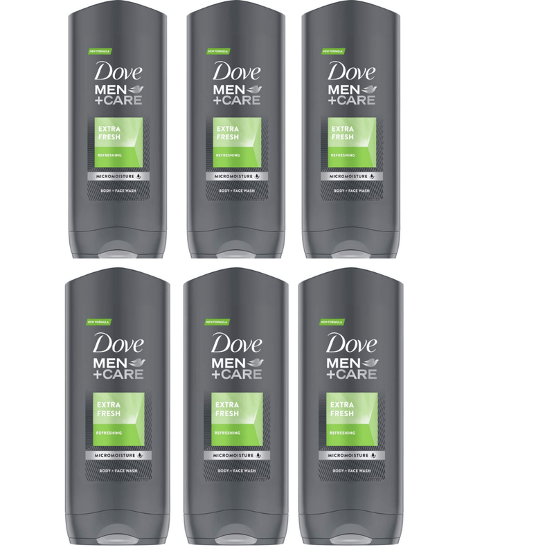 Dove Men Care Body Wash Extra Fresh 400ml (Pack of 6)