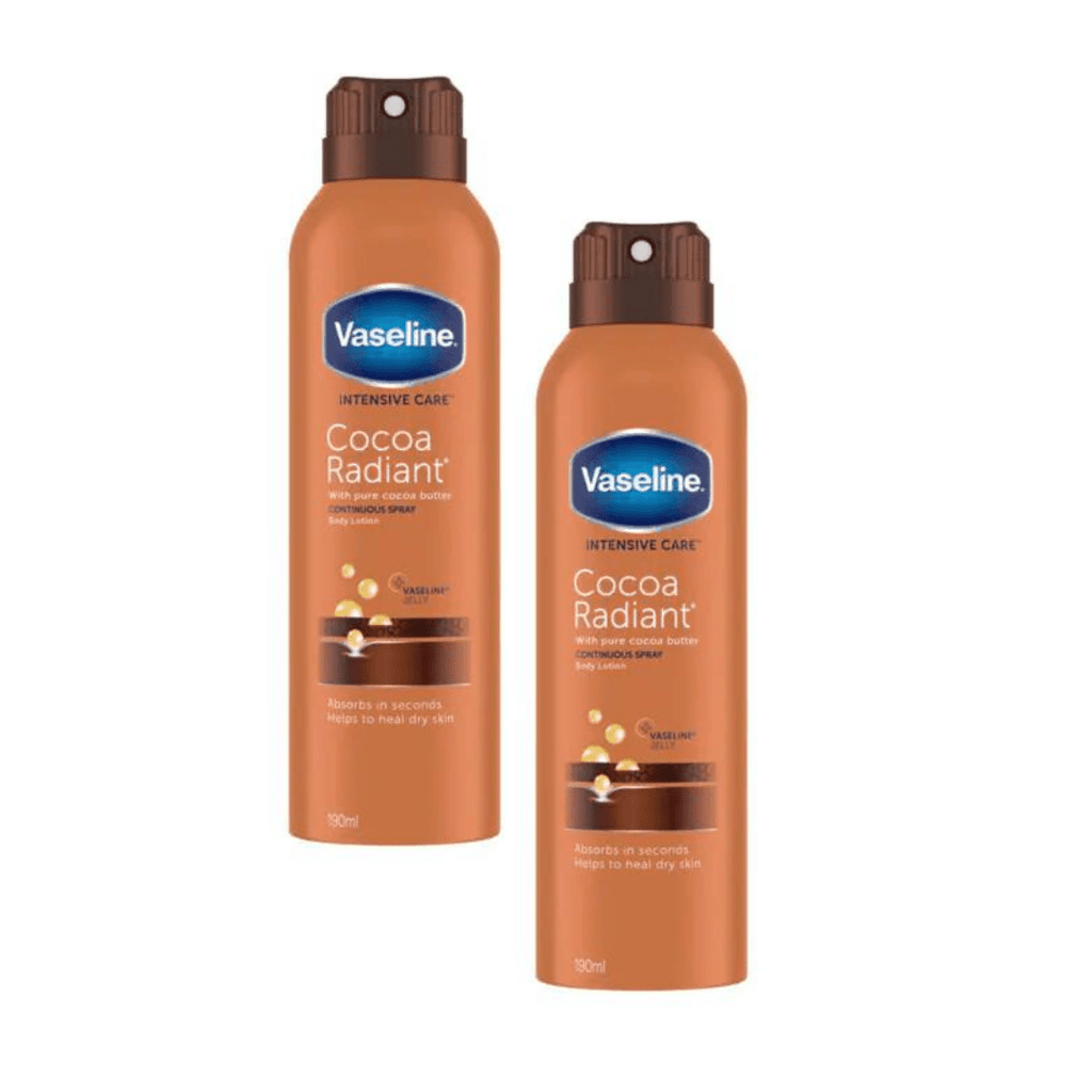 Vaseline Care Spray Lotion Cocoa Radiant 190ml Pack of 2