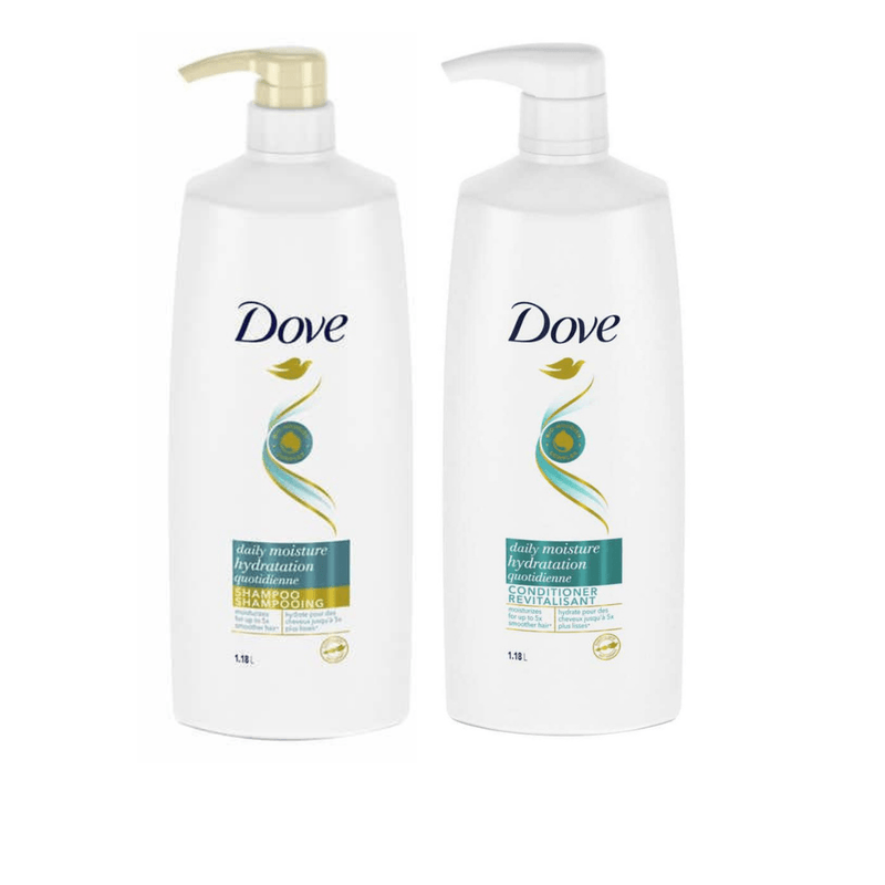 Dove Daily Moisture Hydration Shampoo & Conditioner Duo With Pump 1.18L