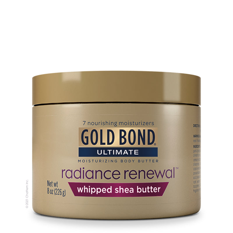 Gold Bond Ultimate Moisturizing Body Butter Radiance Renewal Whipped Shea Butter 8oz