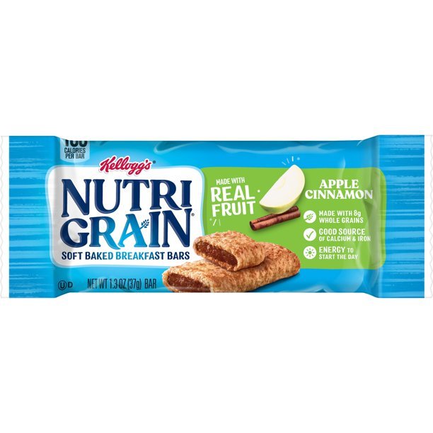 Kellogg's Nutri-Grain Soft Baked Breakfast Bars Apple Cinnamon, 1.3oz - 16 Bars