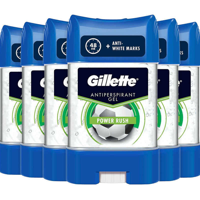 Gillette Deodorant Anti-Perspirant Power Rush 70ml - Pack of 6