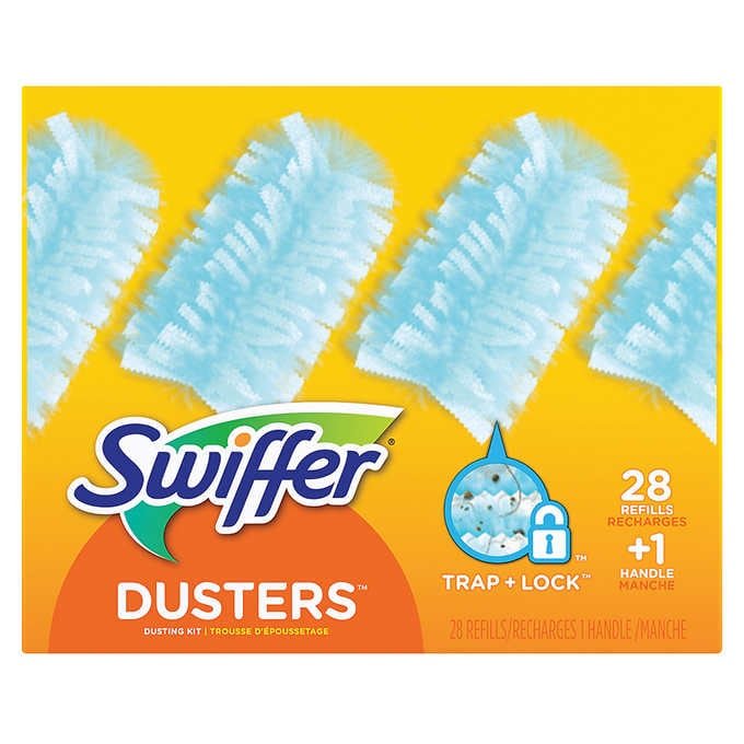 Swiffer Dusters Dusting Kit, Starter Kit 1 Handle & 28 Duster Swiffer Refills