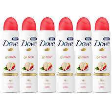 Dove Spray Go Fresh APPLE & WHITE TEA 48H Antiperspirant Deodorant 250ML 6 Pack