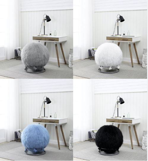 Premium Posture Fuzzy Exercise Yoga Ball Chair Set