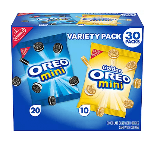 Oreo Mini Mix Sandwich Cookies Variety Pack, - 30 Packs