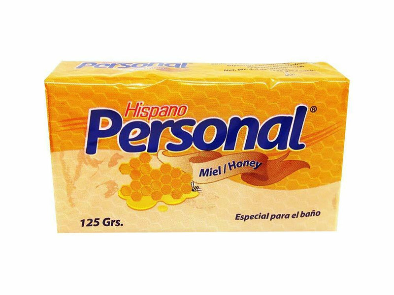 Hispano Personal Honey Miel Bar Soap, 125Grs - Pack of 12