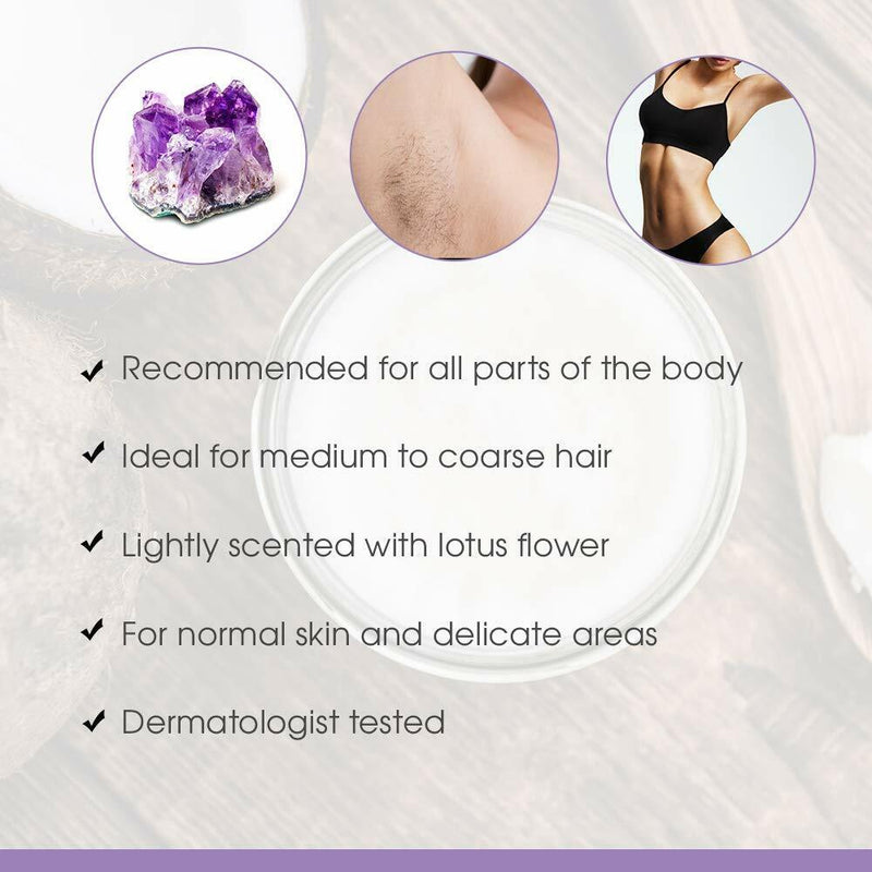 Satin Smooth Amethyst Crystal Hair Removal Wax 14oz