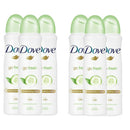 Dove Antiperspirant 48 Hours Body Spray, Go Fresh Cucumber & Green Tea Deodorant 200ml, - Pack of 6