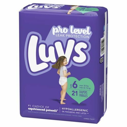 Luvs Pro Level Leak Protection Diapers, Size 6 - 21 Count